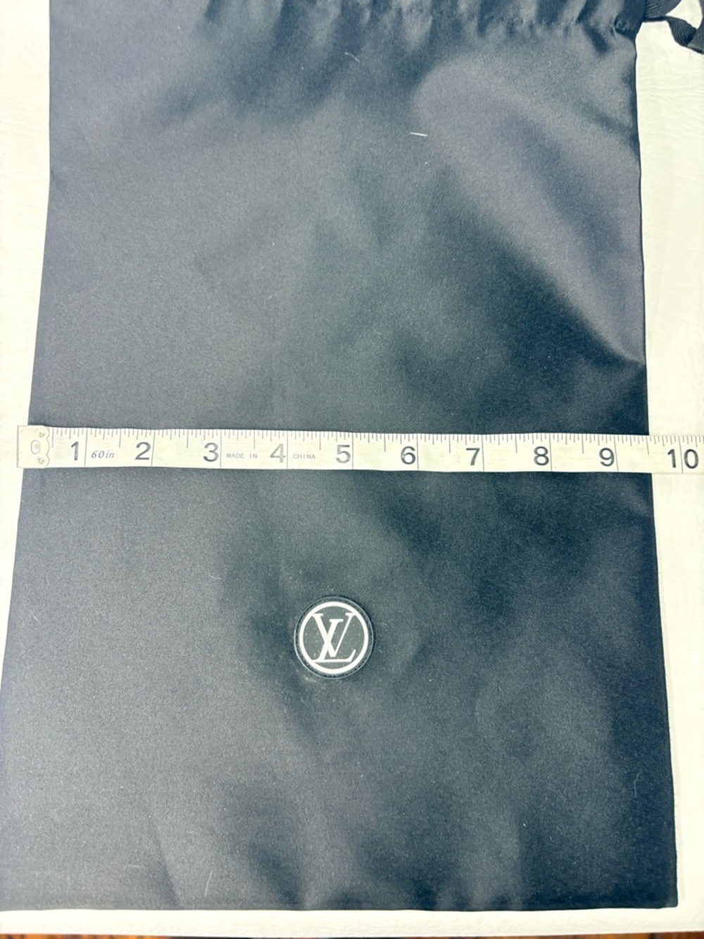 Authentic Louis Vuitton Black Dust Bag Large Drawstring Storage Pouch 9.5x14.5 - Picture 2 of 3